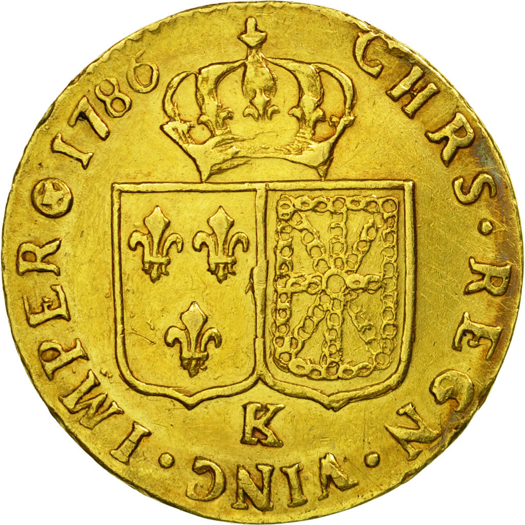 Moneta, Francia, Louis XVI, Louis d'or à la tête nue, Louis d'Or, 1786