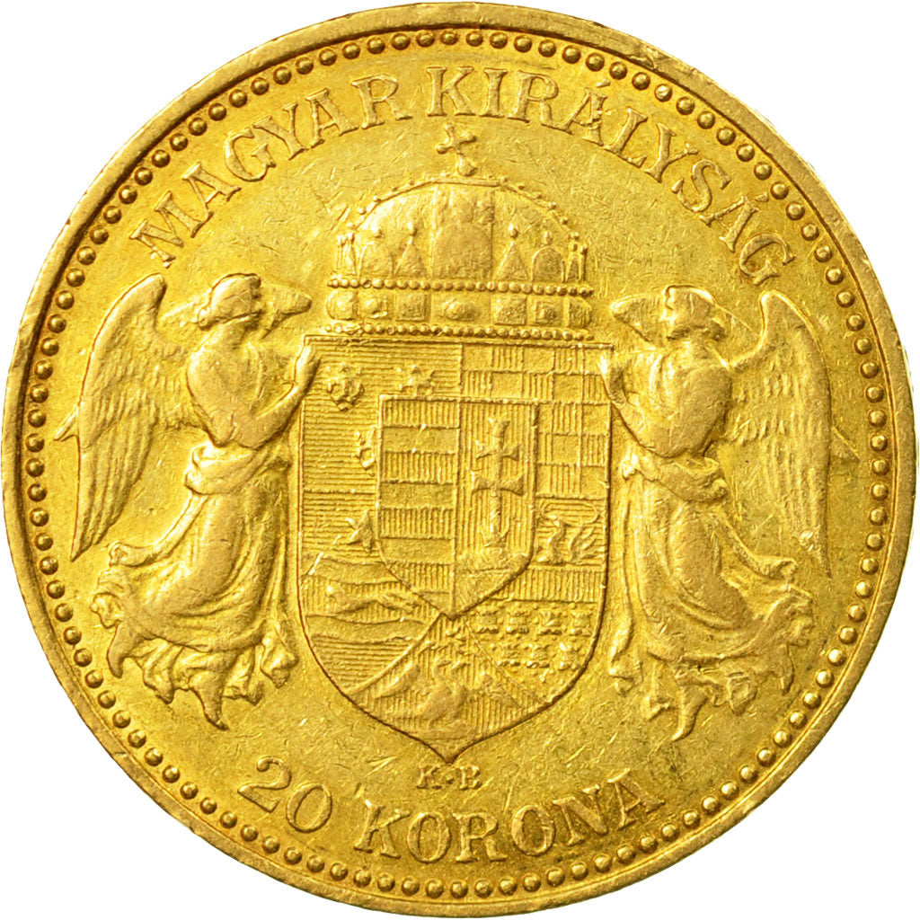 Coin, Hungary, Franz Joseph I, 20 Korona, 1892, Kormoczbanya, EF(40-45), Gold