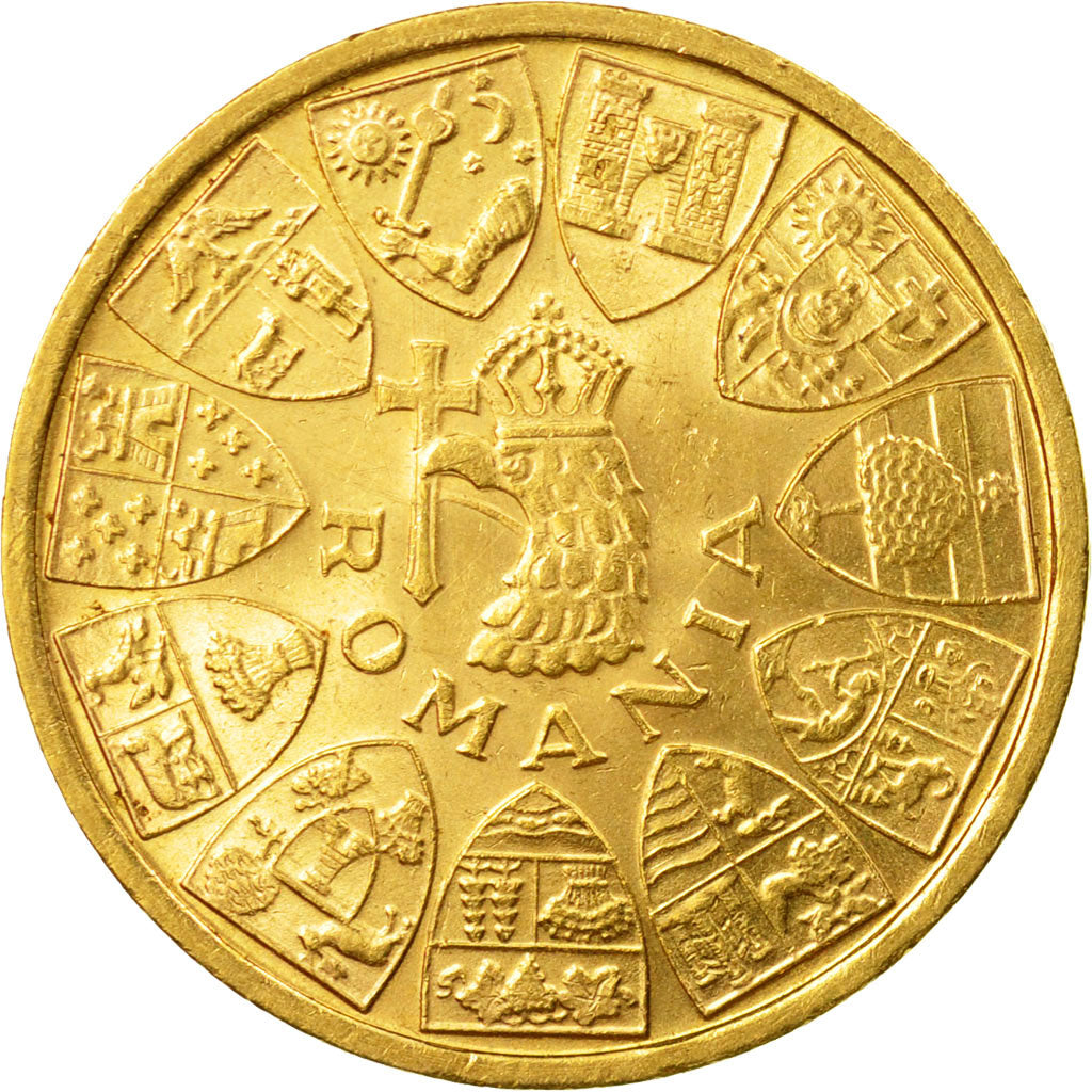 Coin, Romania, Mihai I, 20 Lei, 1944, MS(64), Gold, KM:M13