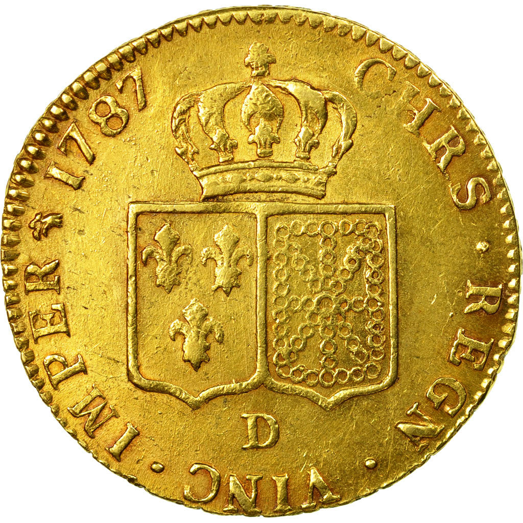 Moneta, Francia, Louis XVI, Double louis d'or à la tête nue, 2 Louis D'or
