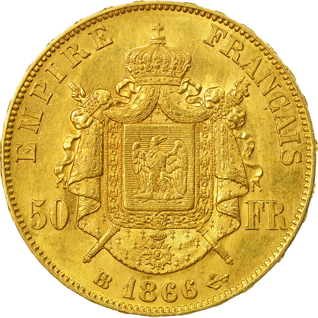 Münze, Frankreich, Napoleon III, Napoléon III, 50 Francs, 1866, Strasbourg
