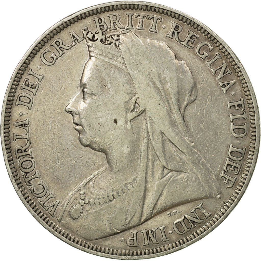 Coin, Great Britain, Victoria, Crown, 1896, London, EF(40-45), Silver, KM:783