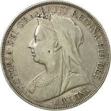 Coin, Great Britain, Victoria, Crown, 1896, London, EF(40-45), Silver, KM:783