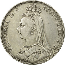 Coin, Great Britain, Victoria, Crown, 1887, London, EF(40-45), Silver, KM:765