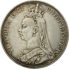 Coin, Great Britain, Victoria, Crown, 1888, London, EF(40-45), Silver, KM:765