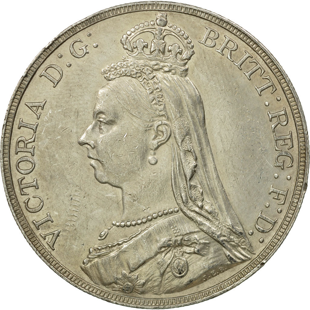 Monnaie, Grande-Bretagne, Victoria, Crown, 1888, Londres, TTB+, Argent, KM:765