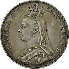 Coin, Great Britain, Victoria, Crown, 1889, London, EF(40-45), Silver, KM:765