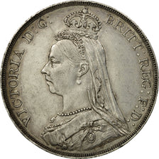 Coin, Great Britain, Victoria, Crown, 1889, London, EF(40-45), Silver, KM:765