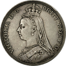 Monnaie, Grande-Bretagne, Victoria, Crown, 1889, Londres, TTB+, Argent, KM:765