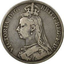Monnaie, Grande-Bretagne, Victoria, Crown, 1892, Londres, TB, Argent, KM:765