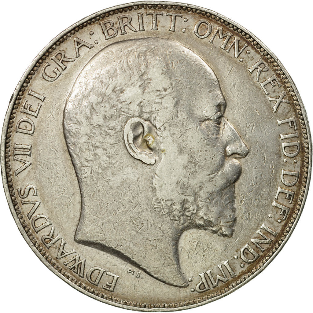 Coin, Great Britain, Edward VII, Crown, 1902, EF(40-45), Silver, KM:803