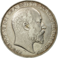 Coin, Great Britain, Edward VII, Crown, 1902, EF(40-45), Silver, KM:803