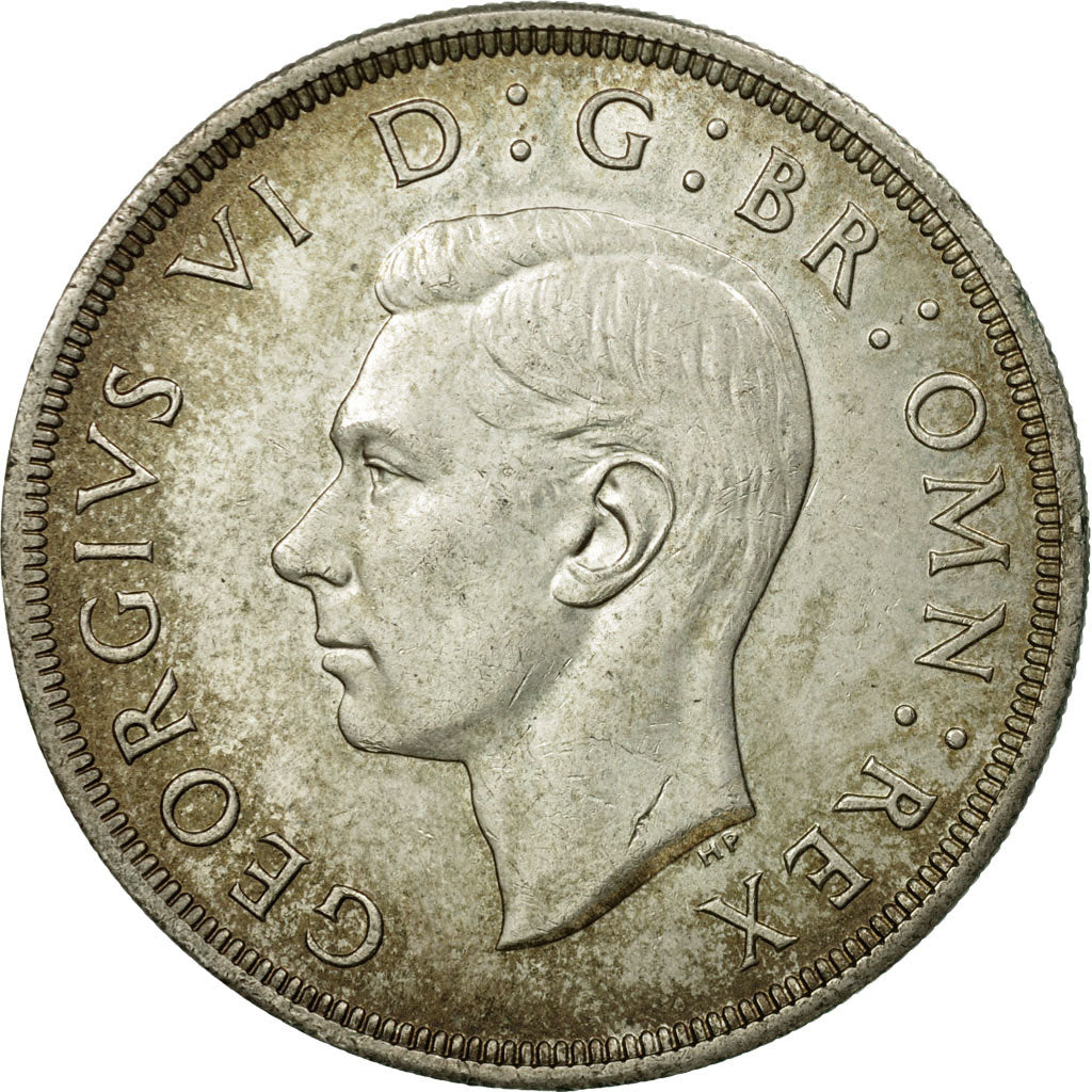 Coin, Great Britain, George VI, Crown, 1937, AU(55-58), Silver, KM:857