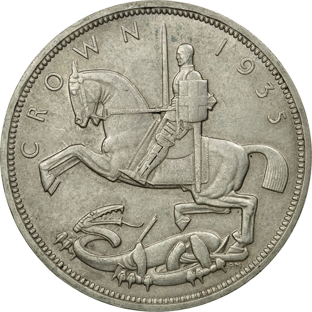 Coin, Great Britain, George V, Crown, 1935, EF(40-45), Silver, KM:842