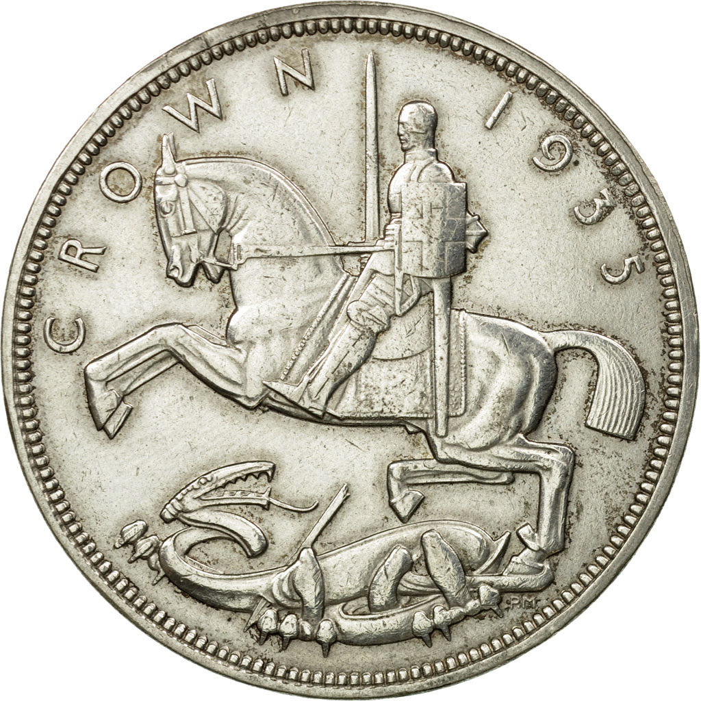 Coin, Great Britain, George V, Crown, 1935, AU(50-53), Silver, KM:842