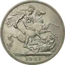 Monnaie, Grande-Bretagne, George VI, Crown, 1951, TTB+, Copper-nickel, KM:880