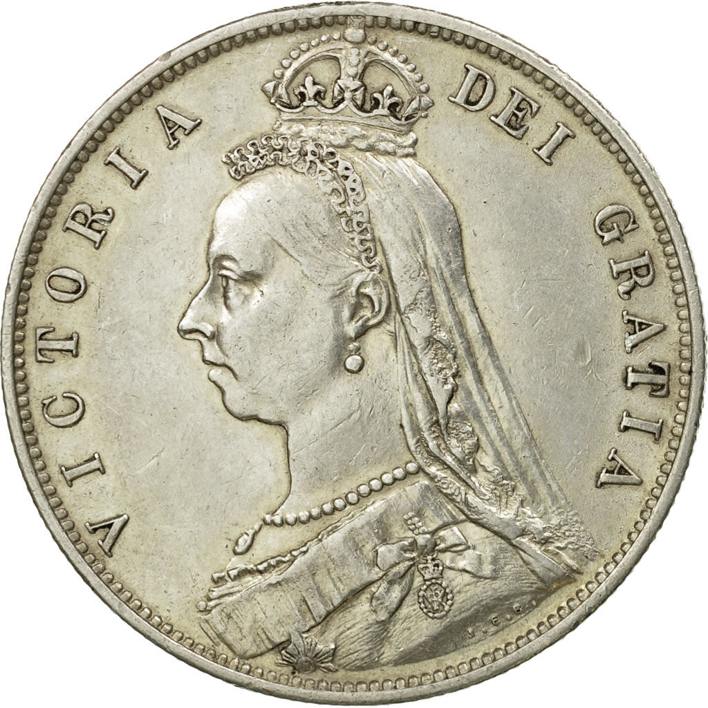 Coin, Great Britain, Victoria, 1/2 Crown, 1887, London, EF(40-45), Silver
