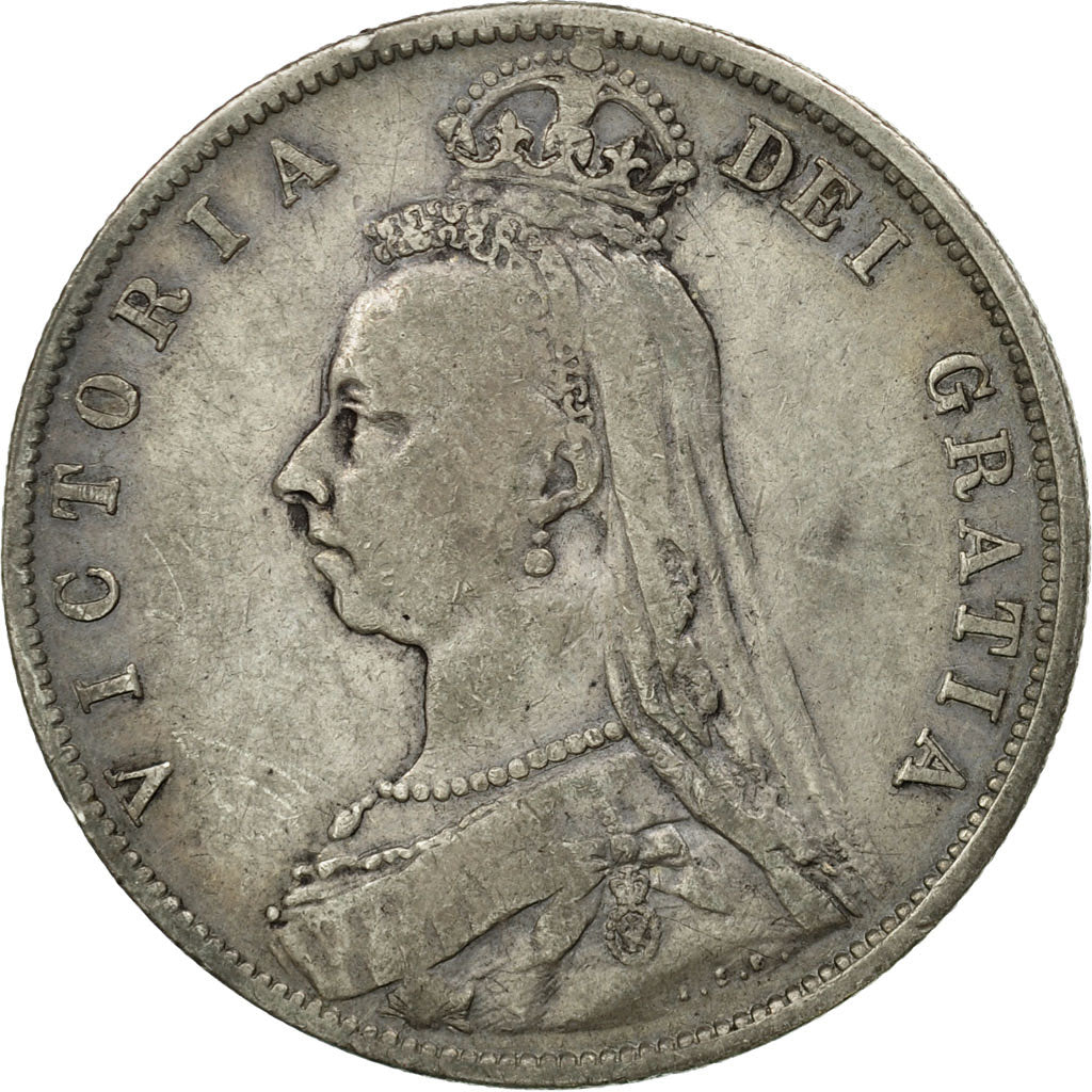 Münze, Großbritannien, Victoria, 1/2 Crown, 1889, London, S, Silber, KM:764