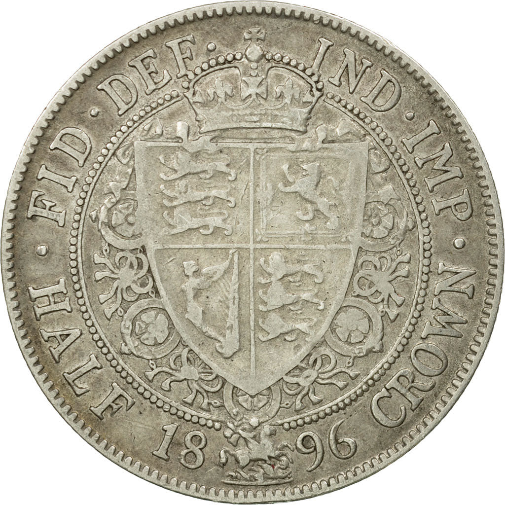 Coin, Great Britain, Victoria, 1/2 Crown, 1896, London, VF(30-35), Silver