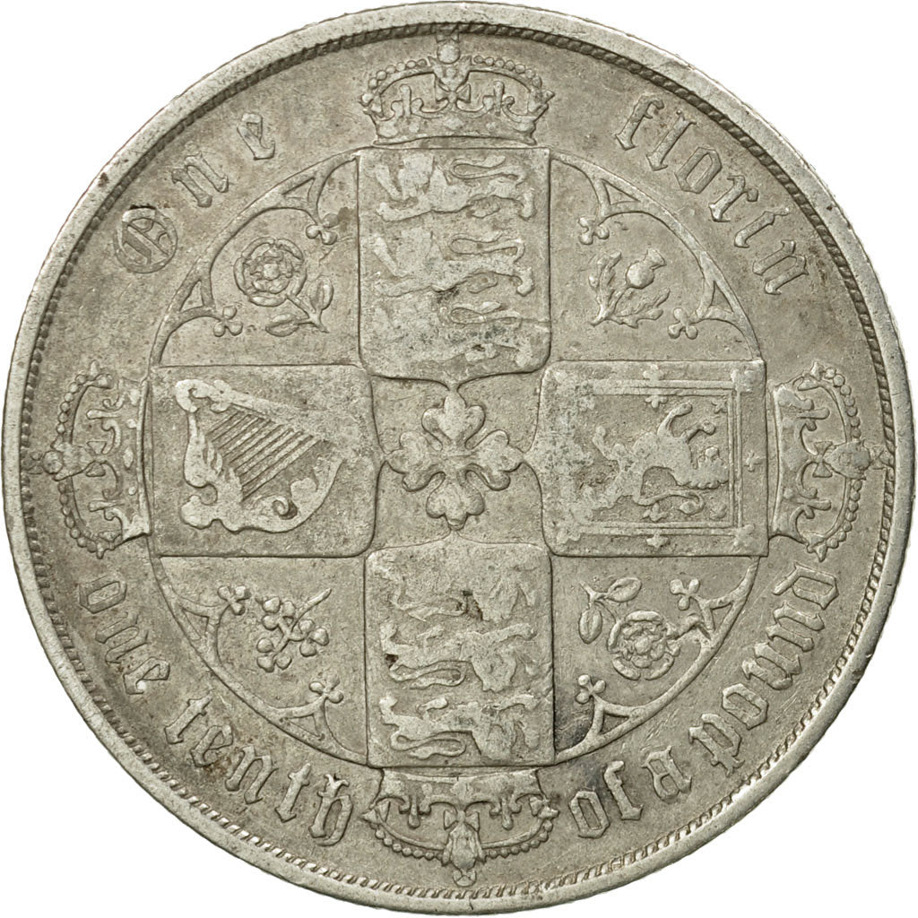 Coin, Great Britain, Victoria, Florin, Two Shillings, 1872, London, VF(20-25)