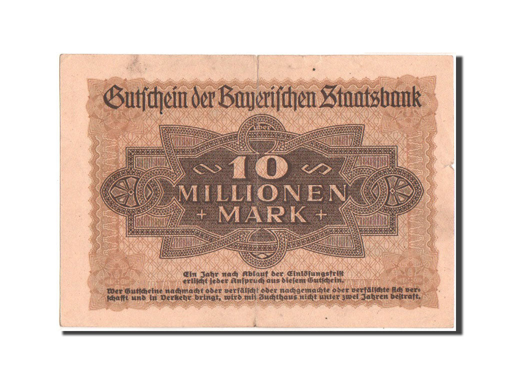 Germany, Bayerische Staatsbank, Munich, 10 Million Mark, 1.8.1923, Notgeld