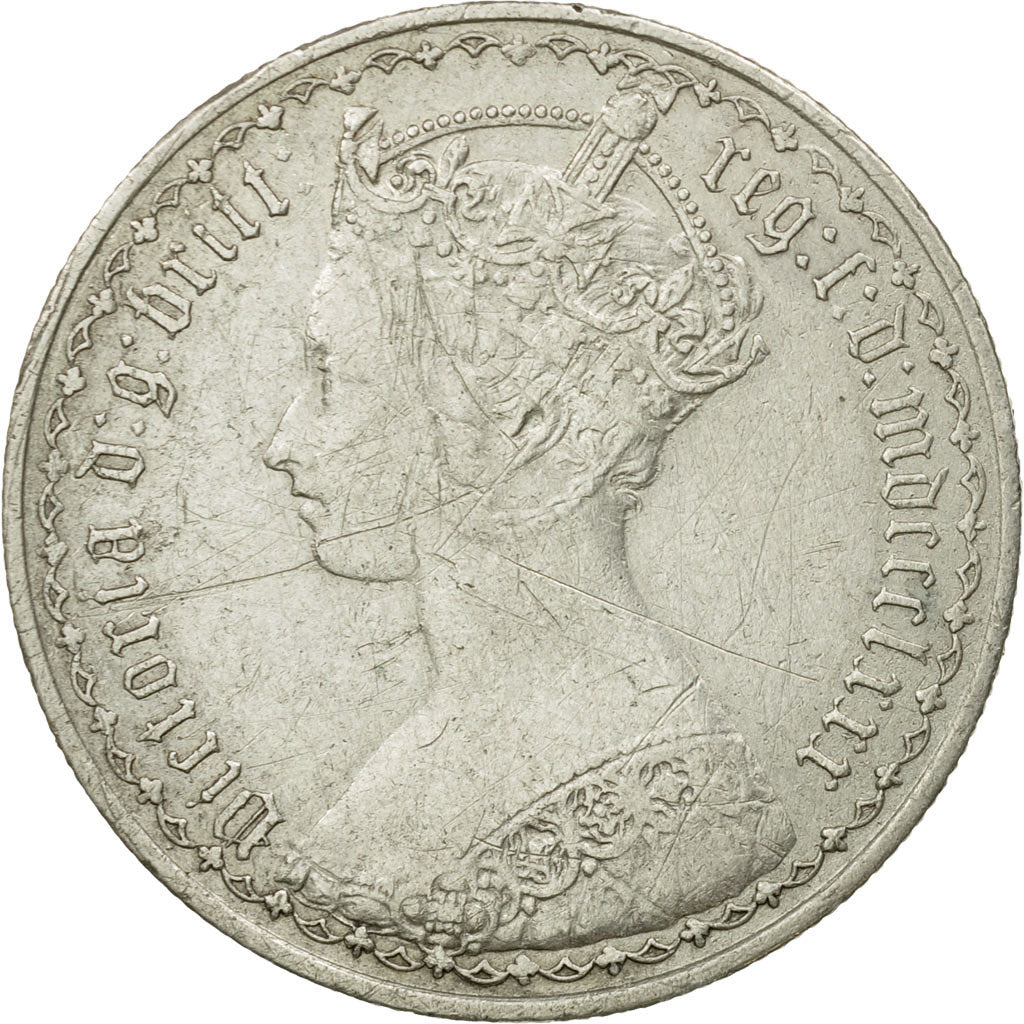 Coin, Great Britain, Victoria, Florin, Two Shillings, 1880, London, VF(20-25)