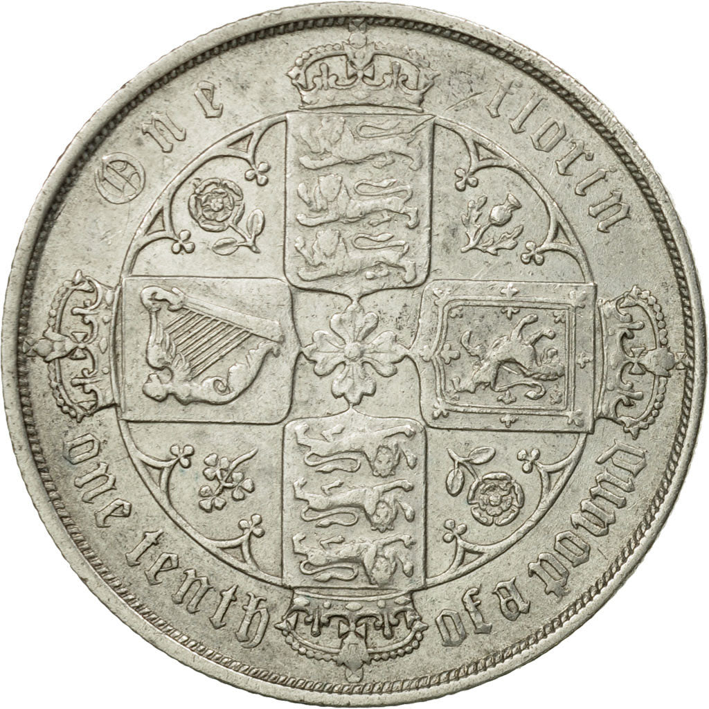 Coin, Great Britain, Victoria, Florin, Two Shillings, 1883, London, VF(30-35)