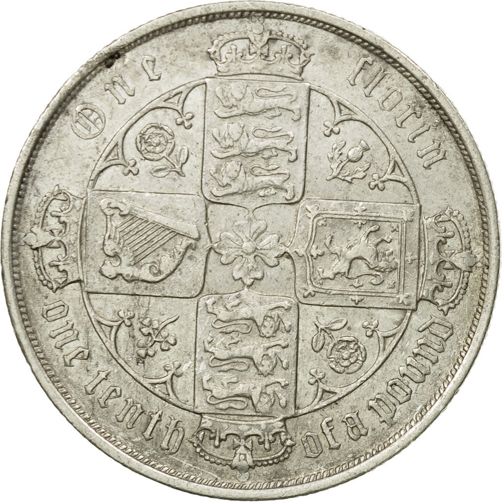 Coin, Great Britain, Victoria, Florin, Two Shillings, 1884, London, VF(30-35)