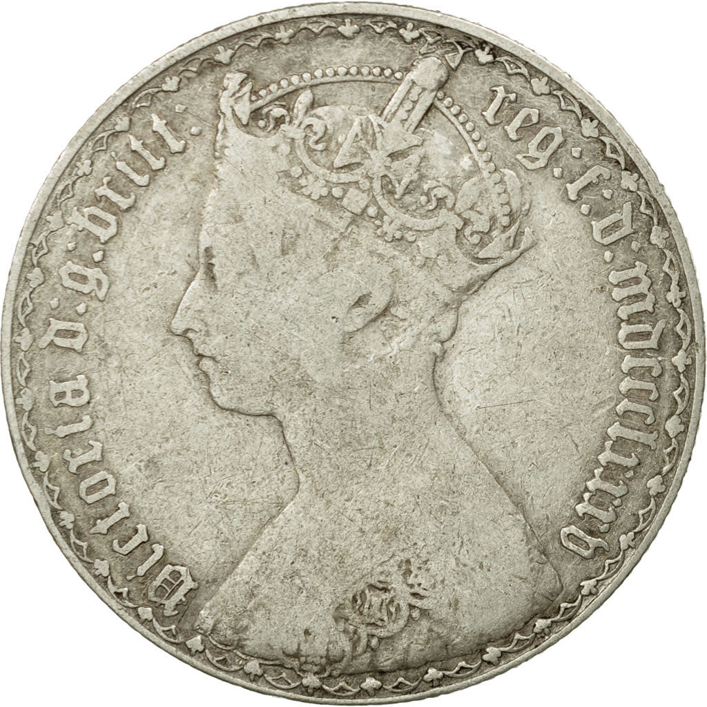Coin, Great Britain, Victoria, Florin, Two Shillings, 1885, London, F(12-15)