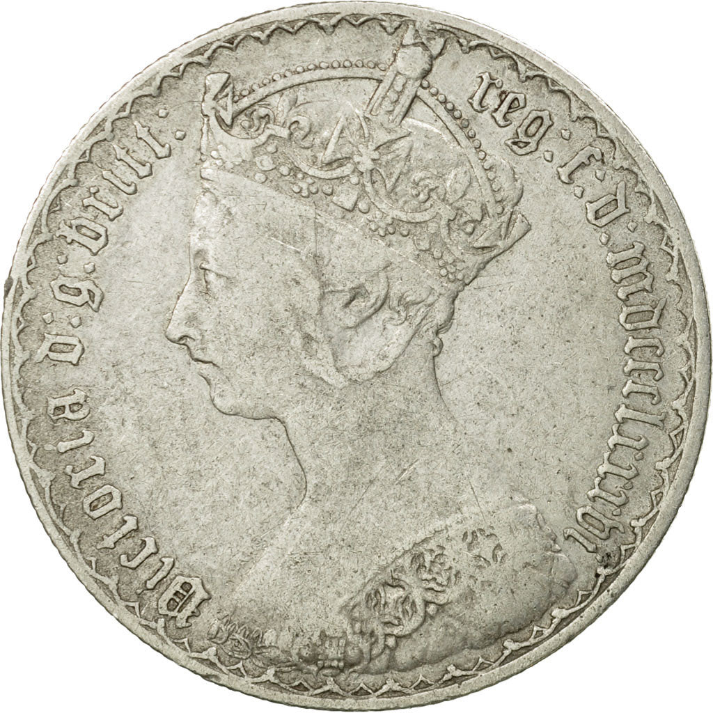 Moneda, Gran Bretaña, Victoria, Florin, Two Shillings, 1886, London, BC+