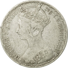 Moneda, Gran Bretaña, Victoria, Florin, Two Shillings, 1886, London, BC+