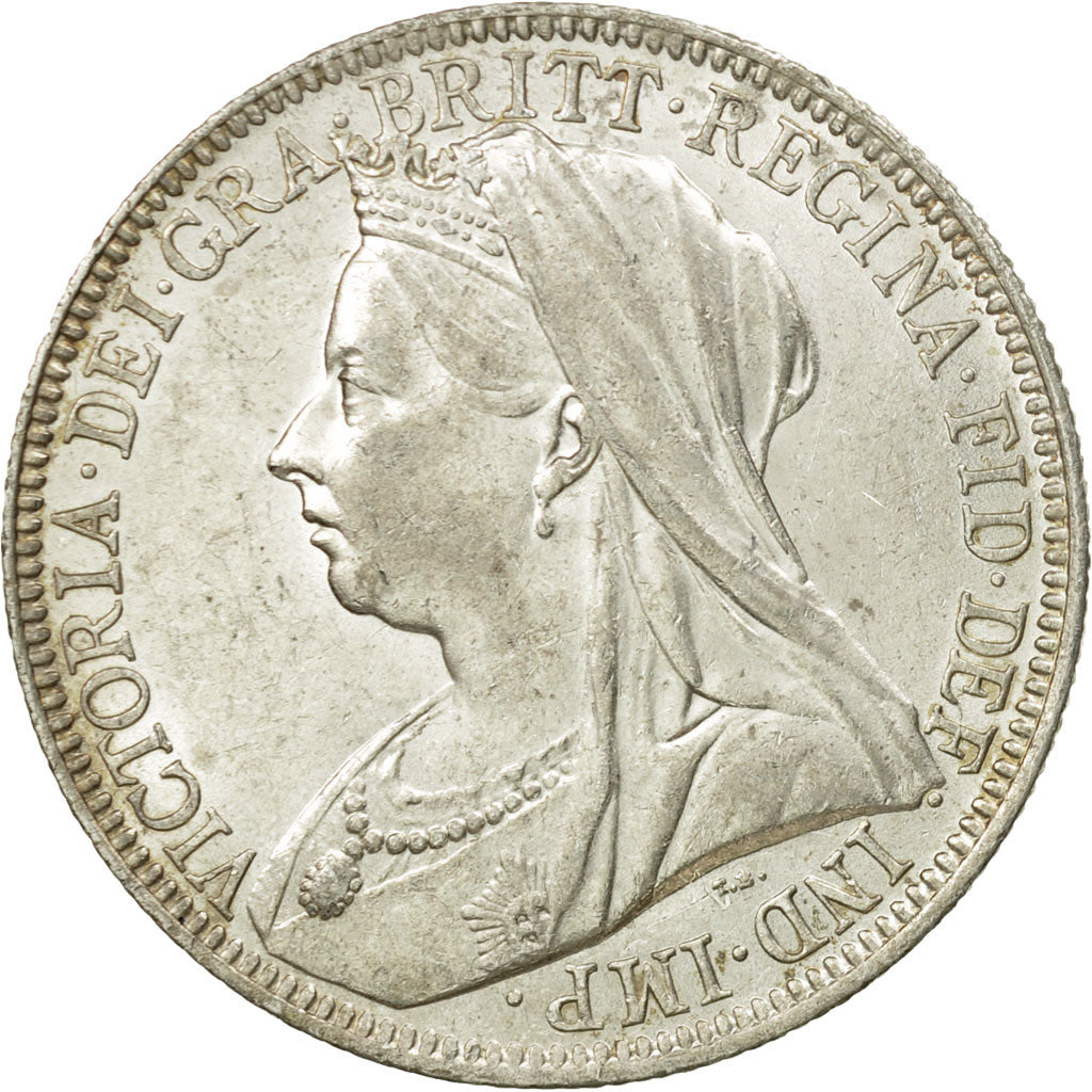 Münze, Großbritannien, Victoria, Florin, Two Shillings, 1901, London, VZ