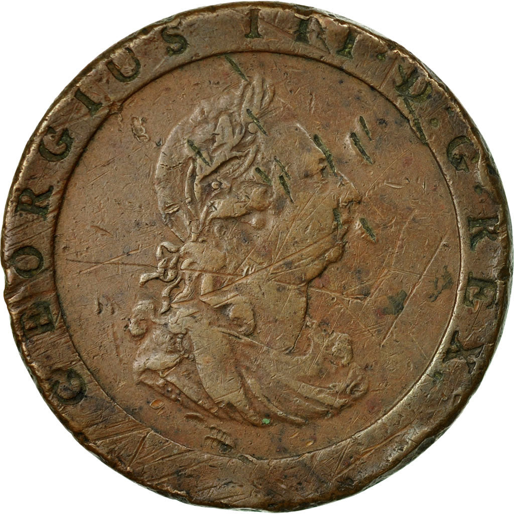 Monnaie, Grande-Bretagne, George III, Penny, 1797, B+, Cuivre, KM:618