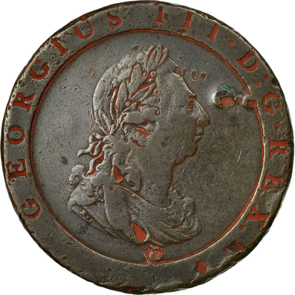 Coin, Great Britain, George III, Penny, 1797, VF(20-25), Copper, KM:618