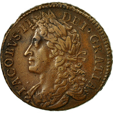 Coin, Ireland, 1/2 Crown, 1689, EF(40-45), Brass, KM:95