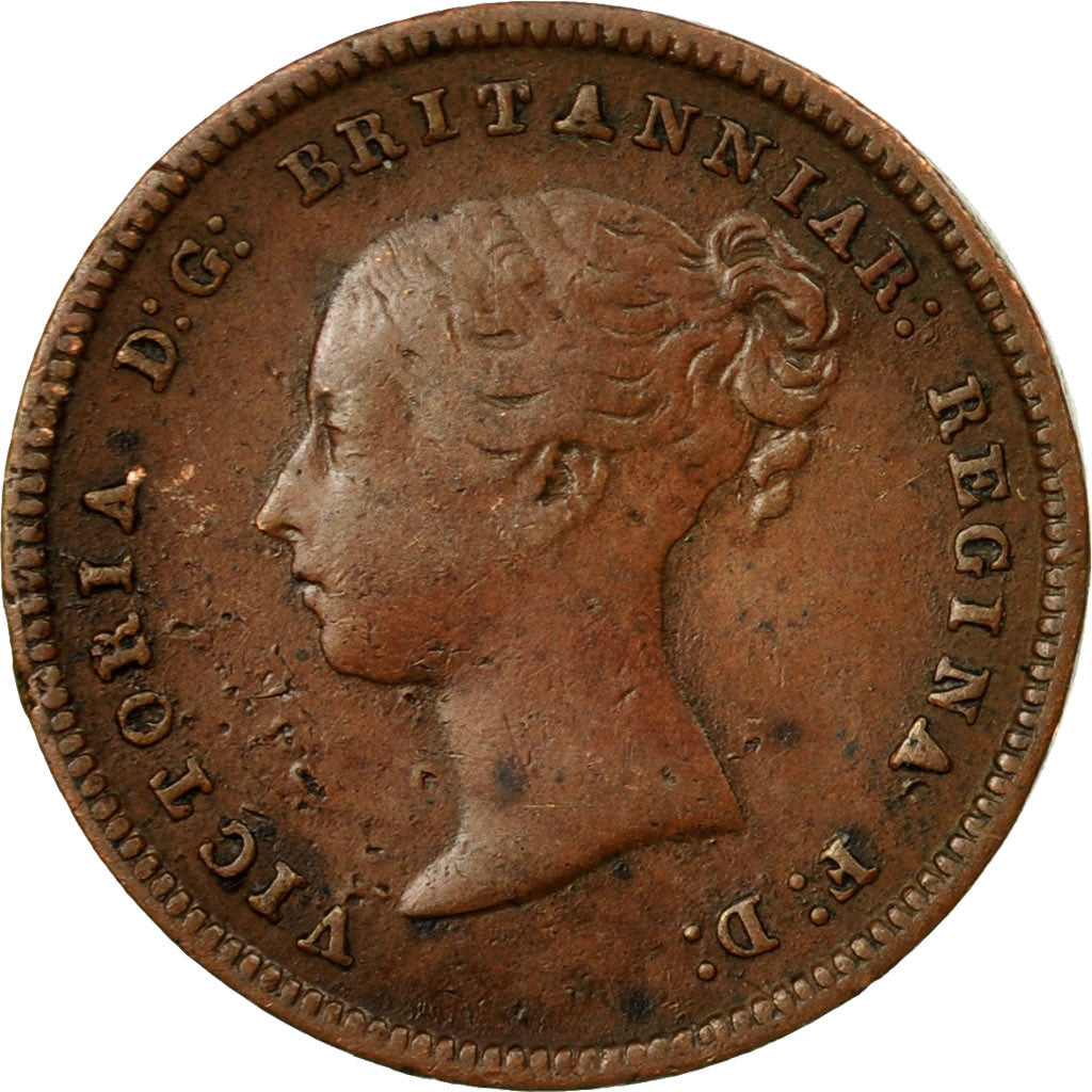 Coin, Great Britain, Victoria, 1/2 Farthing, 1844, VF(30-35), Copper, KM:738