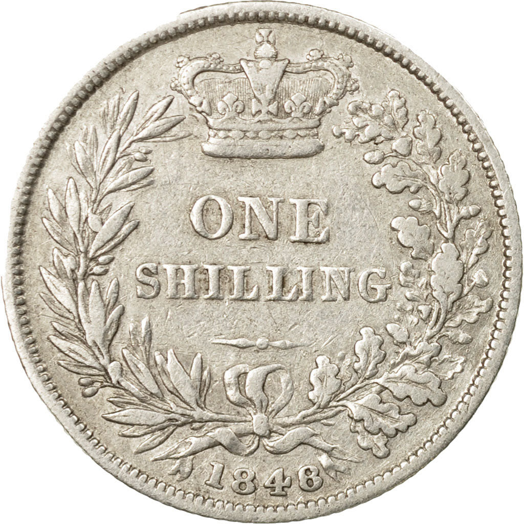 Coin, Great Britain, Victoria, Shilling, 1848, VF(30-35), Silver, KM:734.1