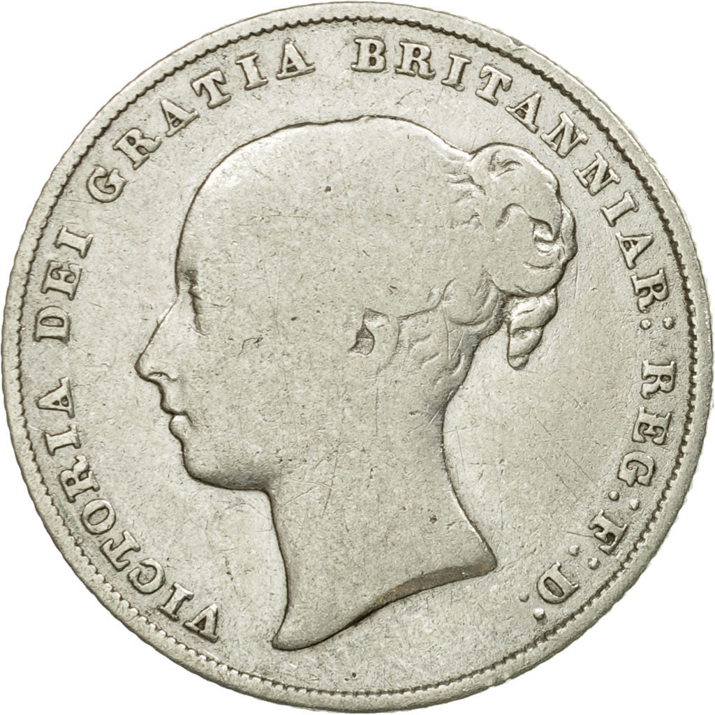 Coin, Great Britain, Victoria, Shilling, 1853, VF(20-25), Silver, KM:734.1