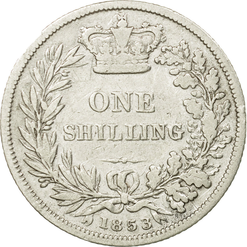 Coin, Great Britain, Victoria, Shilling, 1853, VF(20-25), Silver, KM:734.1