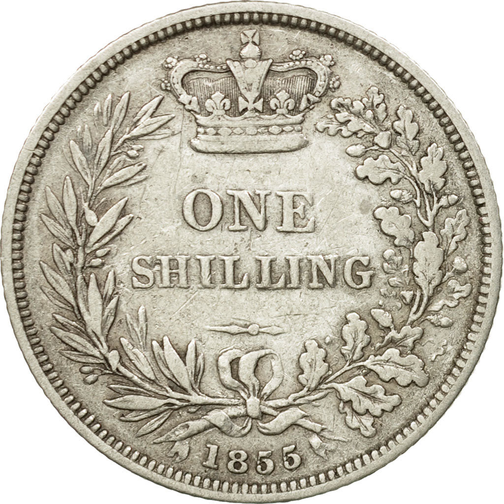 Coin, Great Britain, Victoria, Shilling, 1855, VF(30-35), Silver, KM:734.1