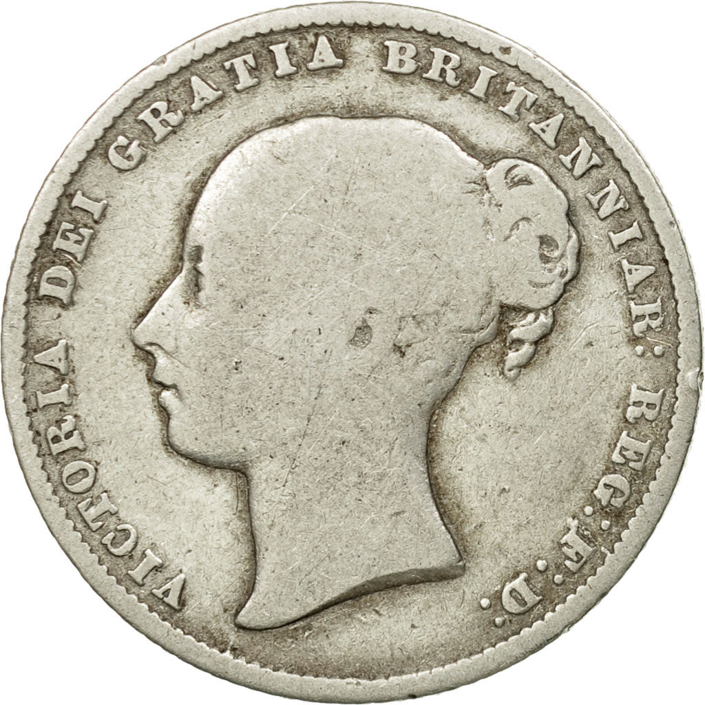 Coin, Great Britain, Victoria, Shilling, 1860, VF(20-25), Silver, KM:734.1