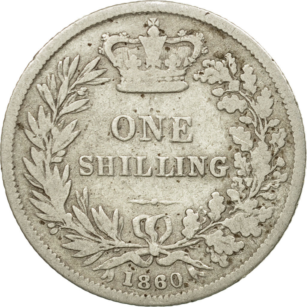 Coin, Great Britain, Victoria, Shilling, 1860, VF(20-25), Silver, KM:734.1