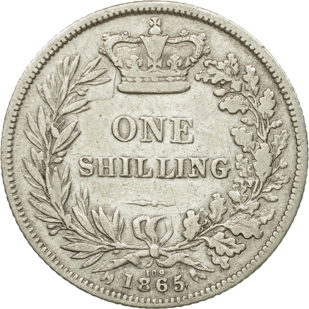 Moneta, Gran Bretagna, Victoria, Shilling, 1865, MB, Argento, KM:734.3