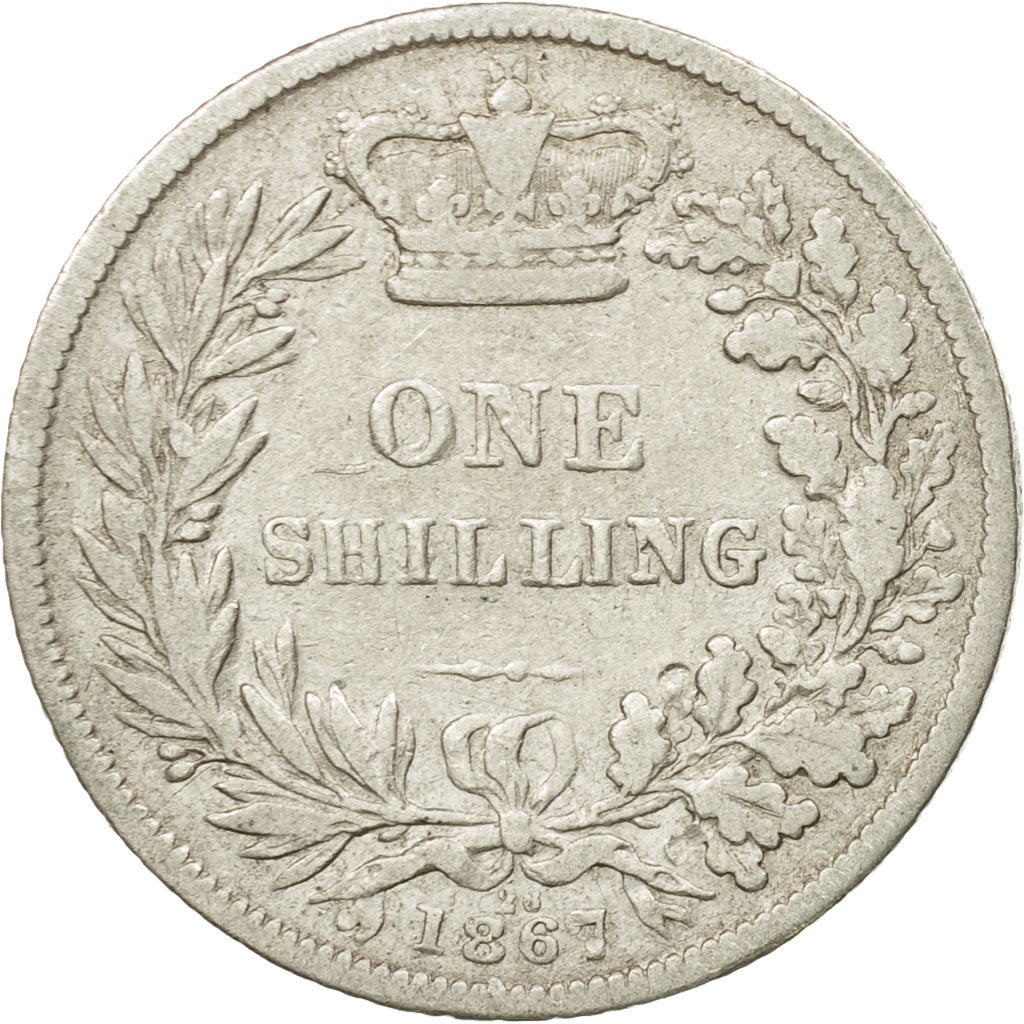 Coin, Great Britain, Victoria, Shilling, 1867, VF(20-25), Silver, KM:734.3