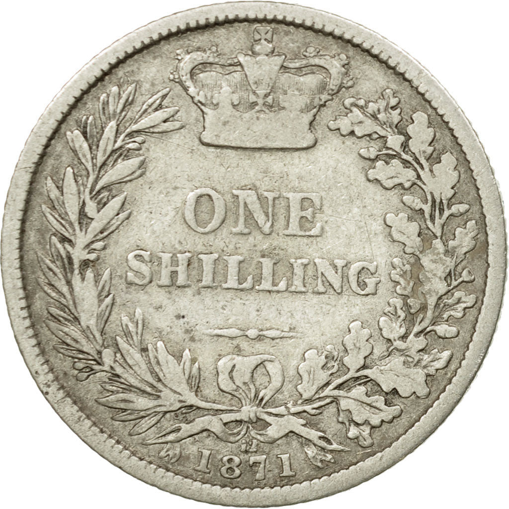 Coin, Great Britain, Victoria, Shilling, 1871, VF(20-25), Silver, KM:734.2