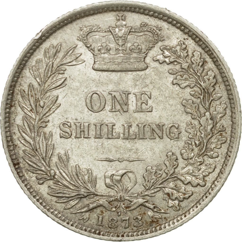 Coin, Great Britain, Victoria, Shilling, 1873, EF(40-45), Silver, KM:734.2