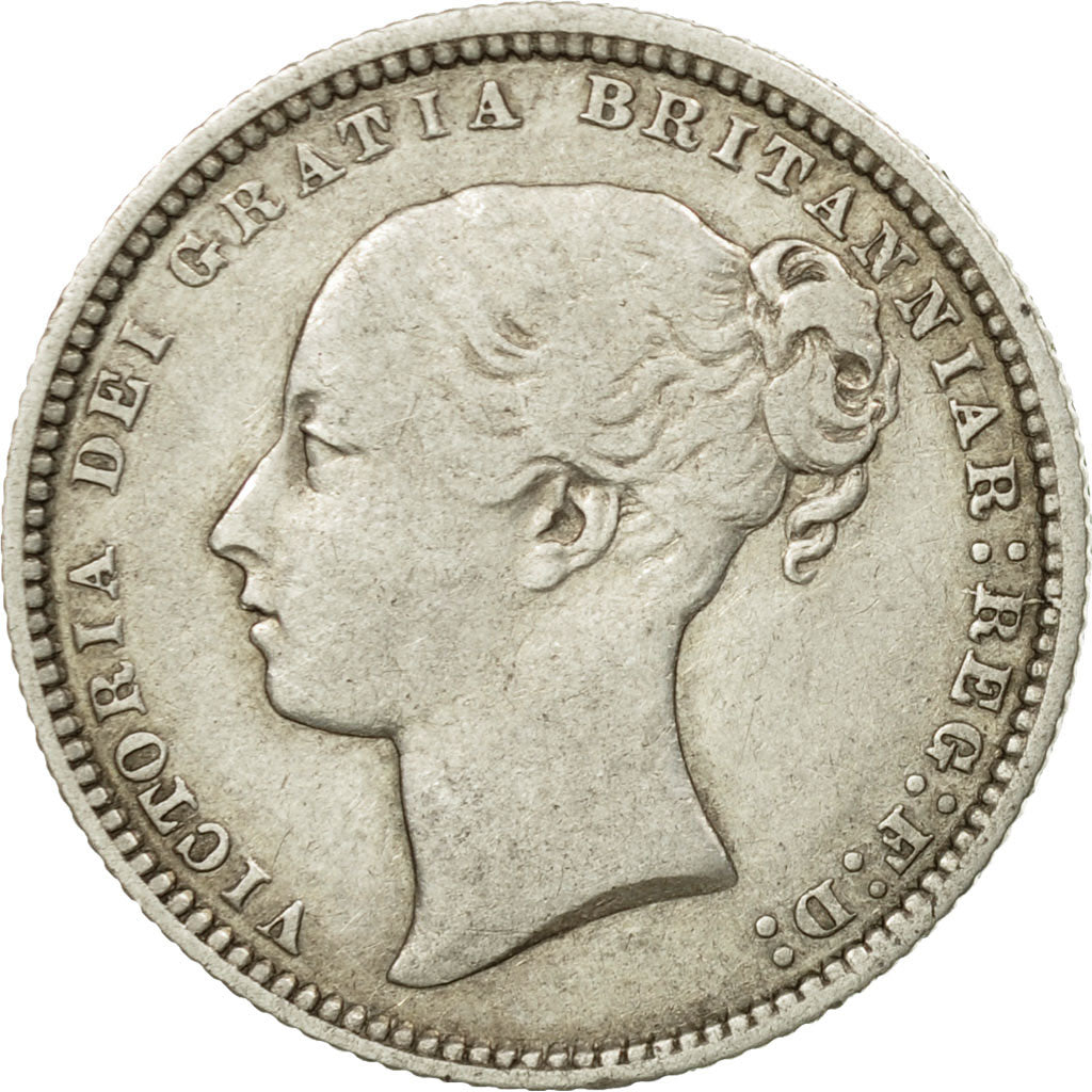 Coin, Great Britain, Victoria, Shilling, 1873, EF(40-45), Silver, KM:734.2