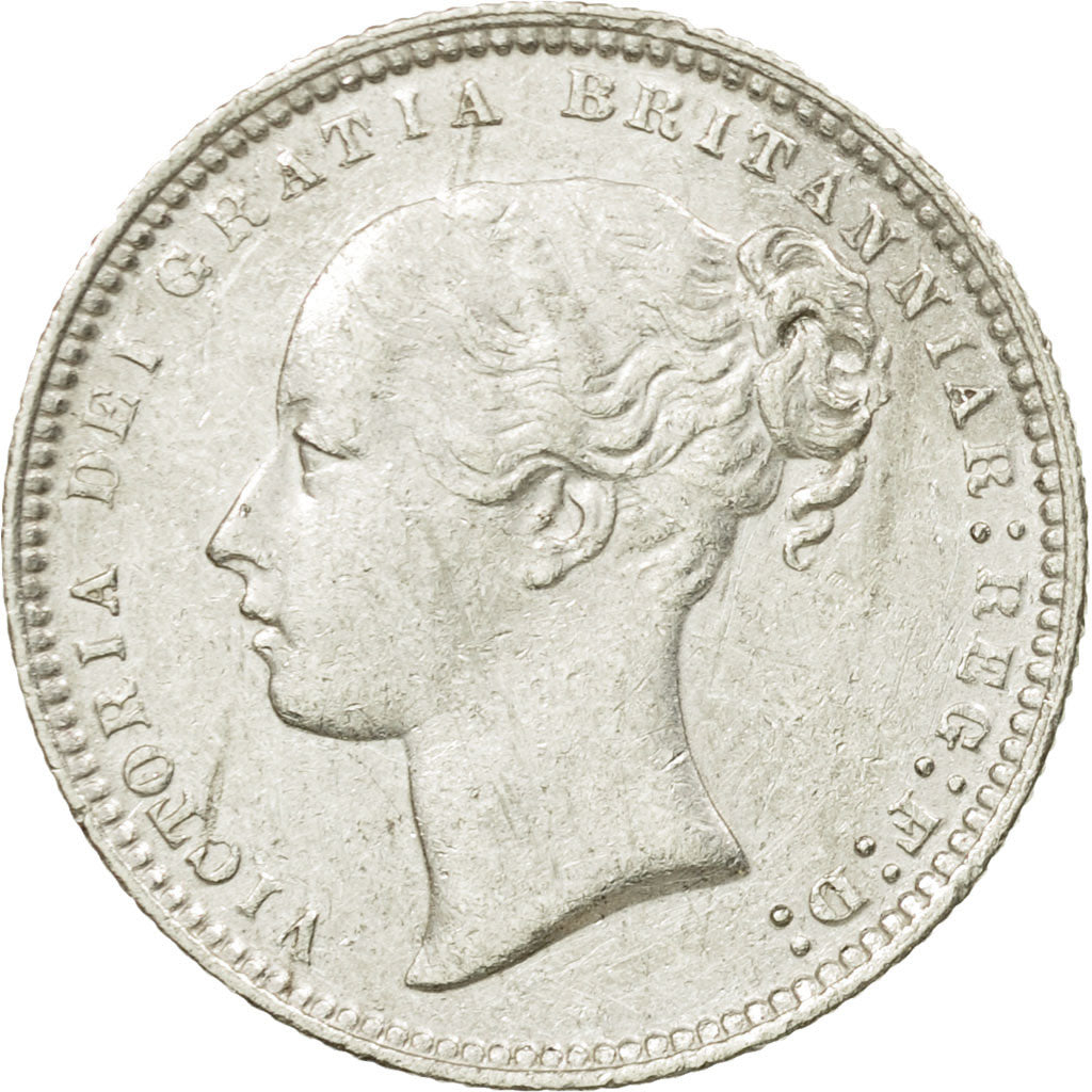 Coin, Great Britain, Victoria, Shilling, 1874, AU(50-53), Silver, KM:734.2