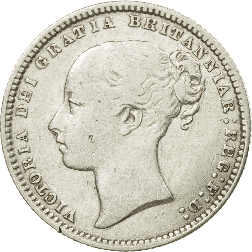 Coin, Great Britain, Victoria, Shilling, 1875, VF(30-35), Silver, KM:734.2
