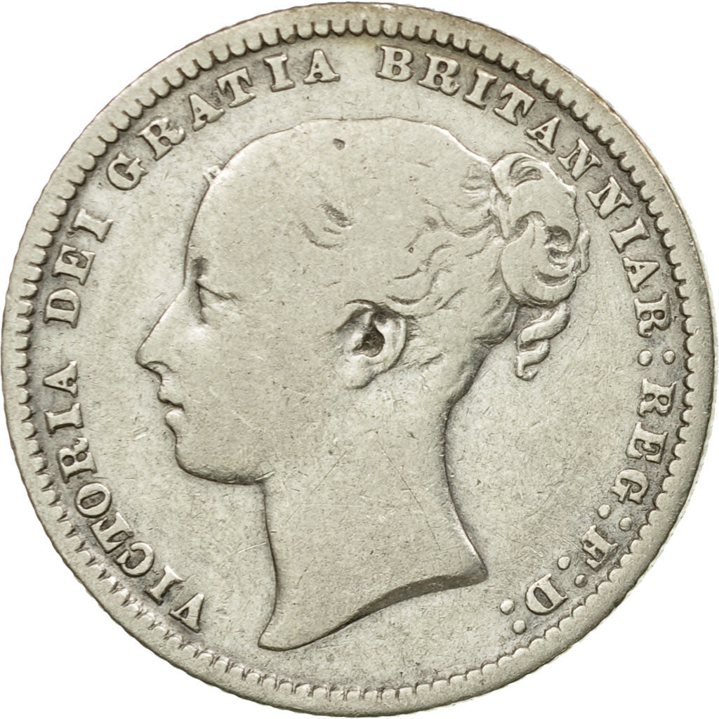 Coin, Great Britain, Victoria, Shilling, 1877, VF(30-35), Silver, KM:734.2